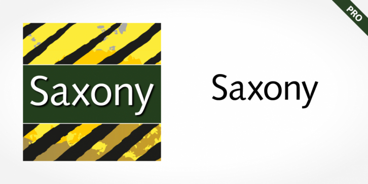 Saxony Pro font preview