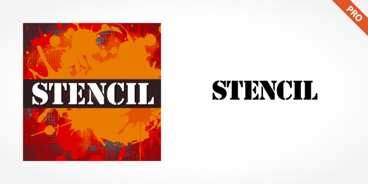 Stencil Pro font preview