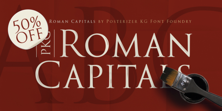 PKG Roman Capitals font preview