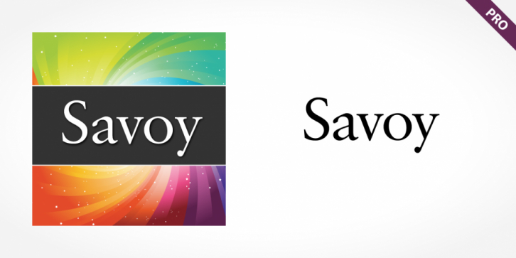 Savoy Pro font preview