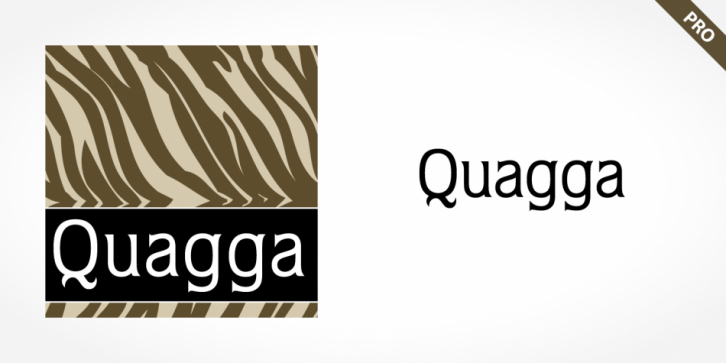 Quagga Pro font preview