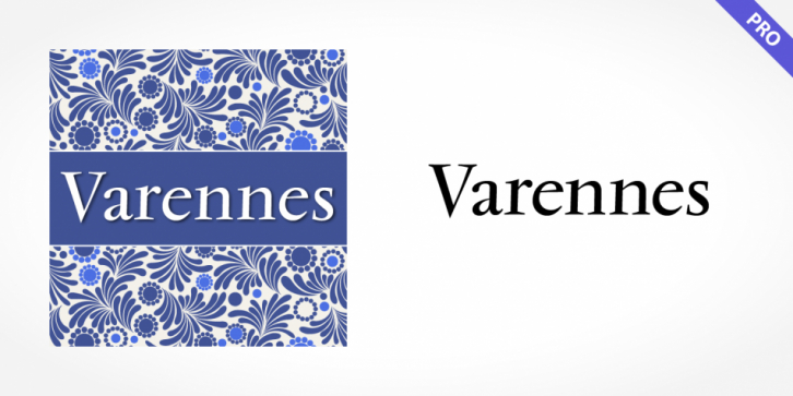 Varennes Pro font preview