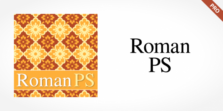 Roman PS Pro font preview