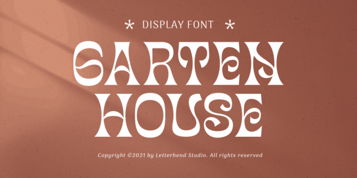 Garten House font preview