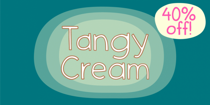 Tangy Cream font preview