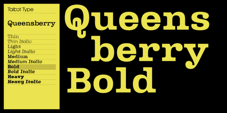 Queensberry font preview