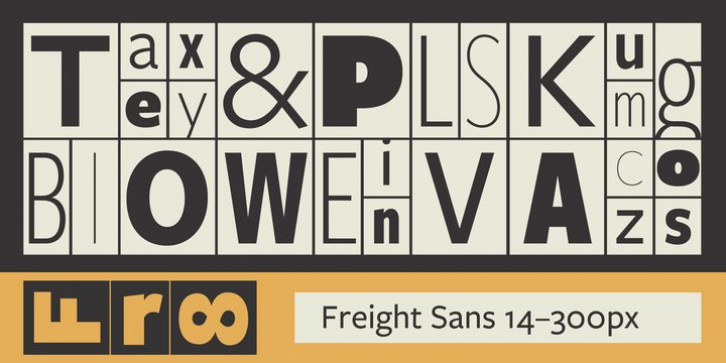 Freight Sans Pro font preview