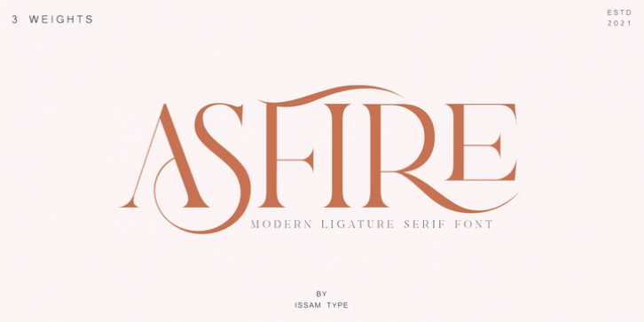 Asfire font preview