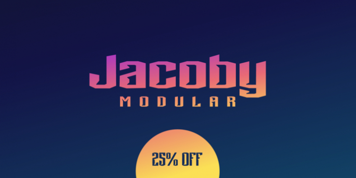 Jacoby Modular font preview