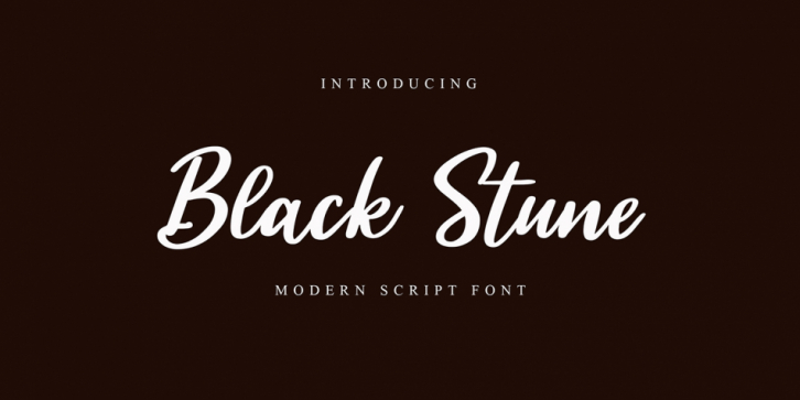 Black Stune font preview