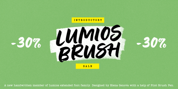 Lumios Brush font preview
