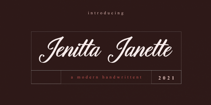 Jenitta Janette font preview