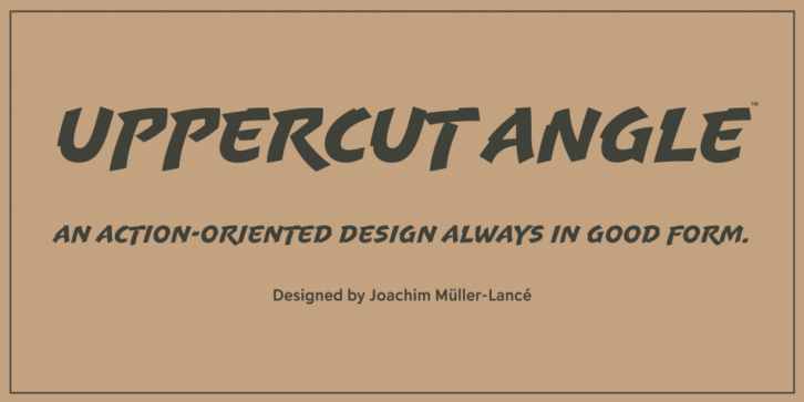 Uppercut Angle font preview