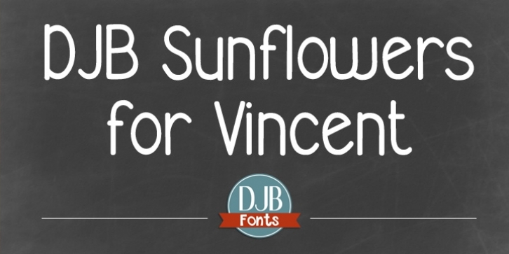 DJB Sunflowers For Vincent font preview