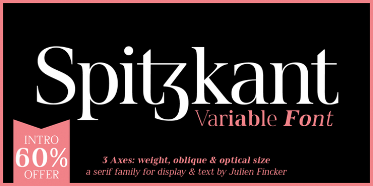 Spitzkant Variable font preview
