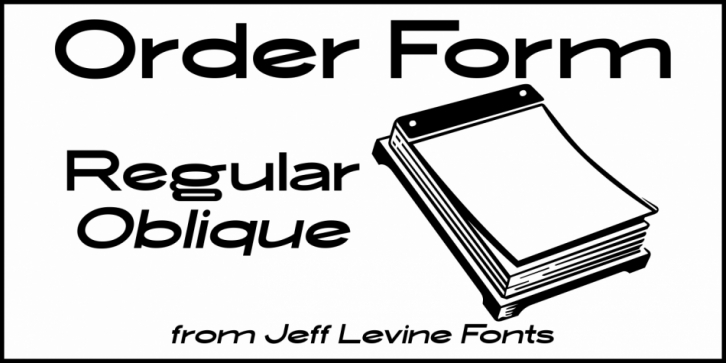 Order Form JNL font preview