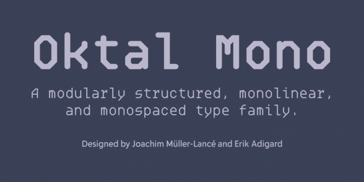 Oktal Mono font preview