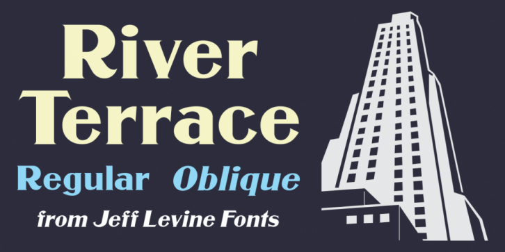 River Terrace JNL font preview