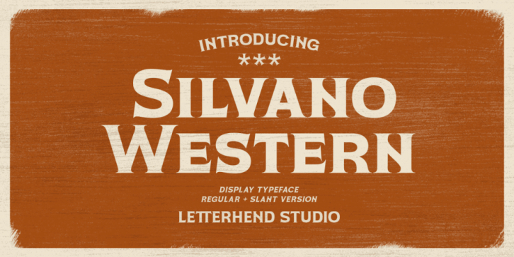 Silvano Western font preview