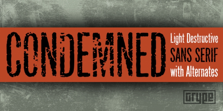 Condemned font preview