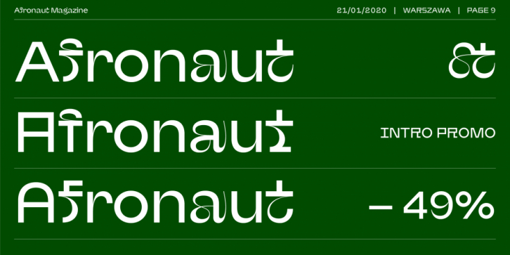 Afronaut font preview