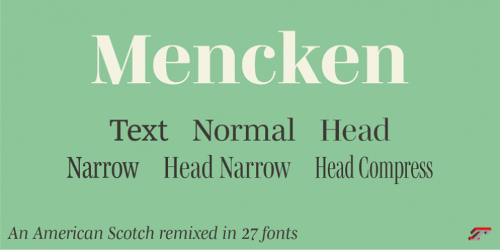 Mencken Std font preview