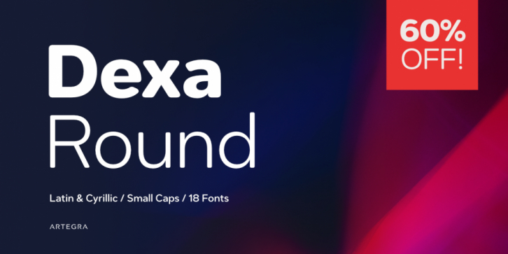 Dexa Round font preview