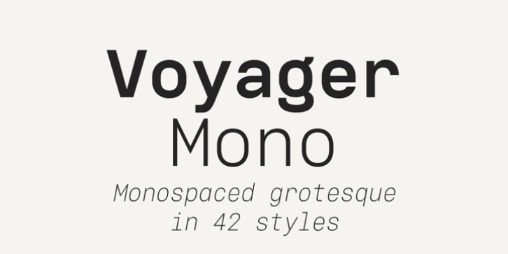 Voyager Mono font preview