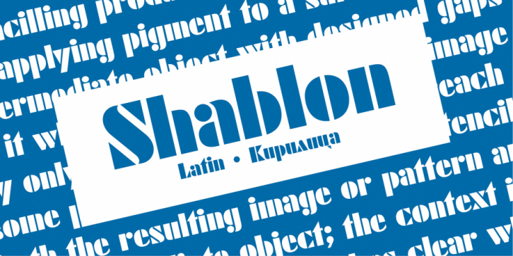 Shablon font preview