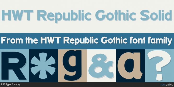HWT Republic Gothic font preview
