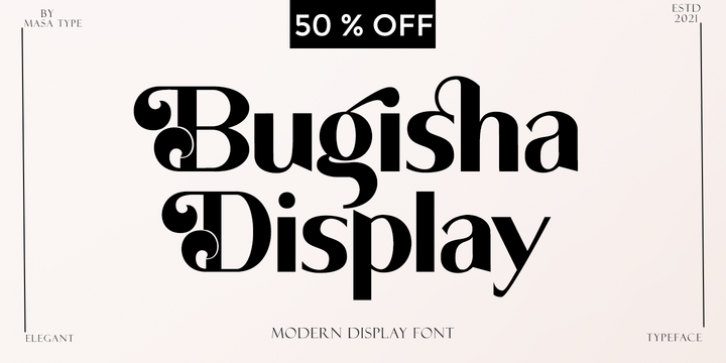 Bugisha Display font preview