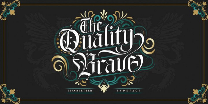 The Quality Brave font preview