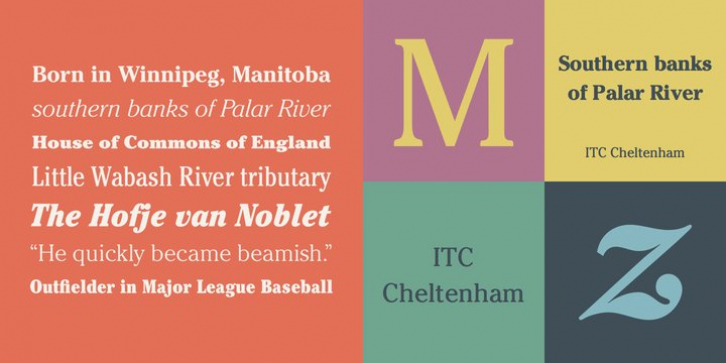 ITC Cheltenham font preview