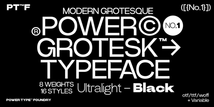 Power Grotesk font preview