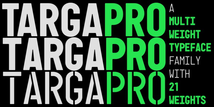 Targa Pro font preview