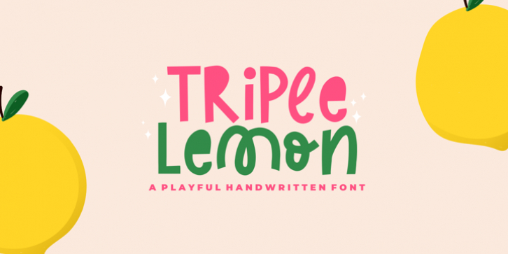 Triple Lemon font preview