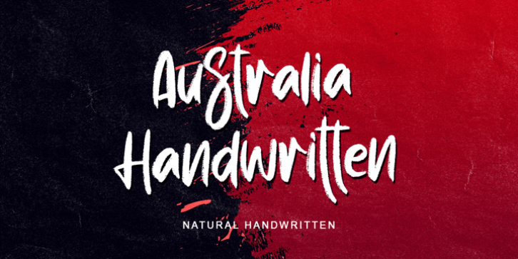 Australia Handwritten font preview