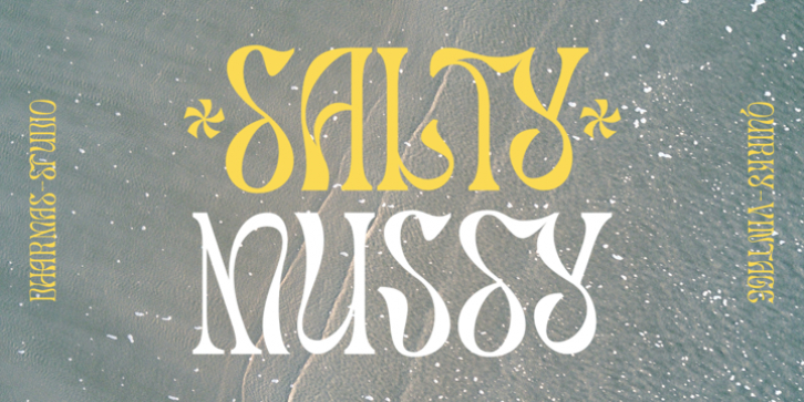 Salty Mussy font preview
