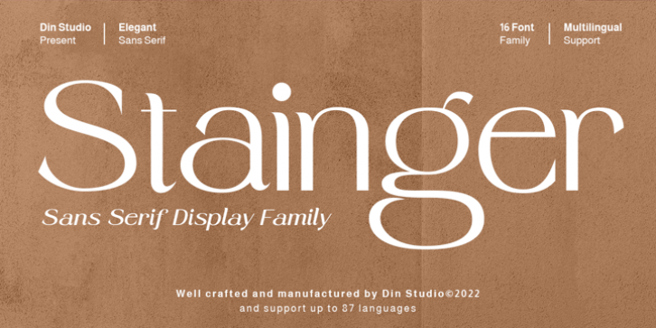 Stainger font preview