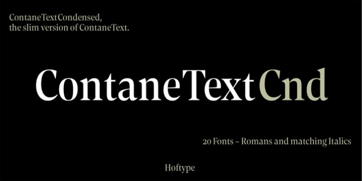 Contane Text Cnd font preview
