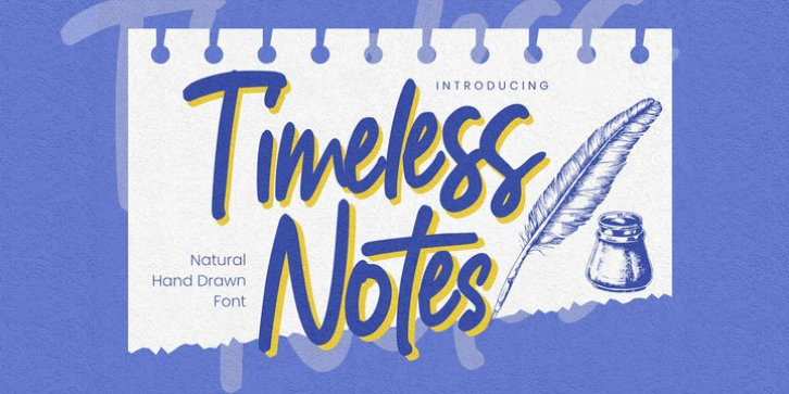 Timeless Notes font preview