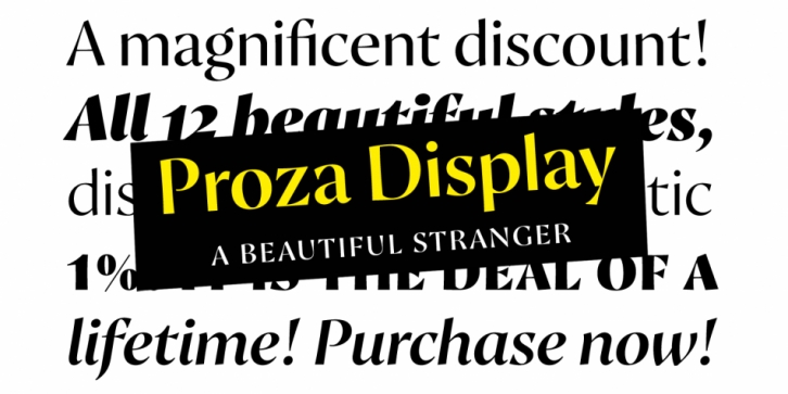 Proza Display font preview