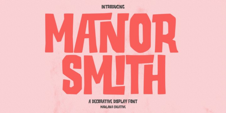 Manor Smiths font preview