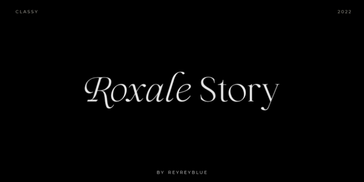 Roxale Story font preview