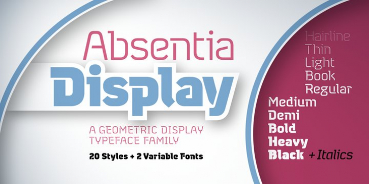 Absentia Display font preview