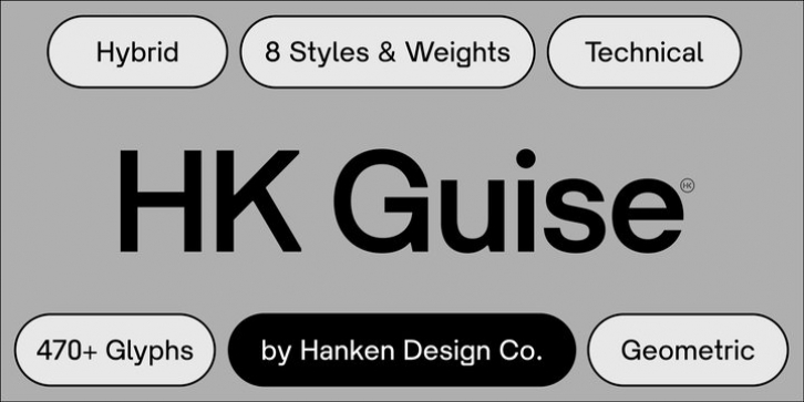HK Guise font preview
