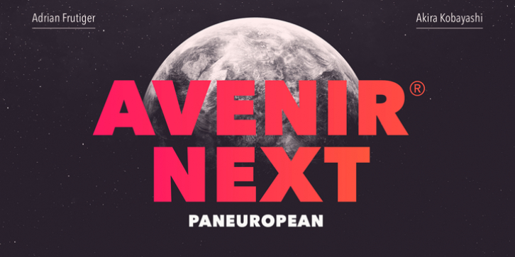 Avenir Next Paneuropean font preview