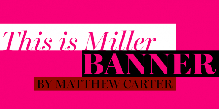 Miller Banner font preview