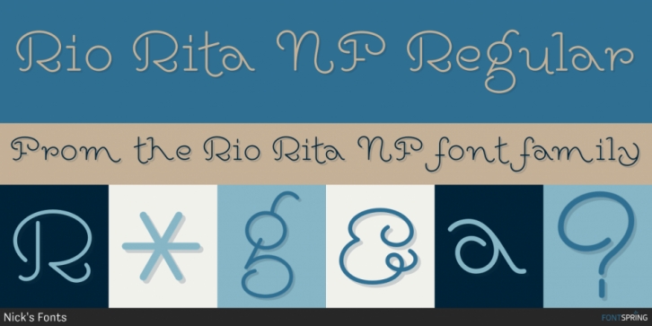 Rio Rita NF font preview