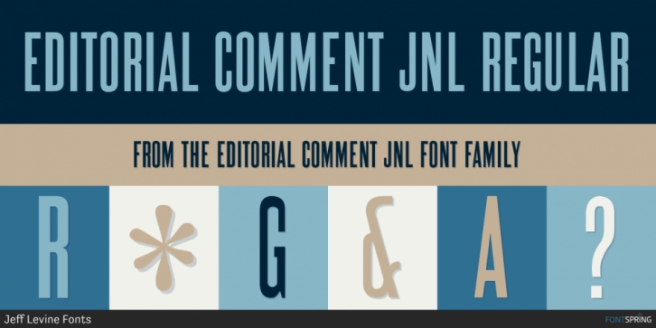 Editorial Comment JNL font preview